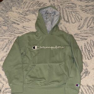 Champion Set of Olive Green Hoodie & Long sleeve Black Shirt. Youth Med